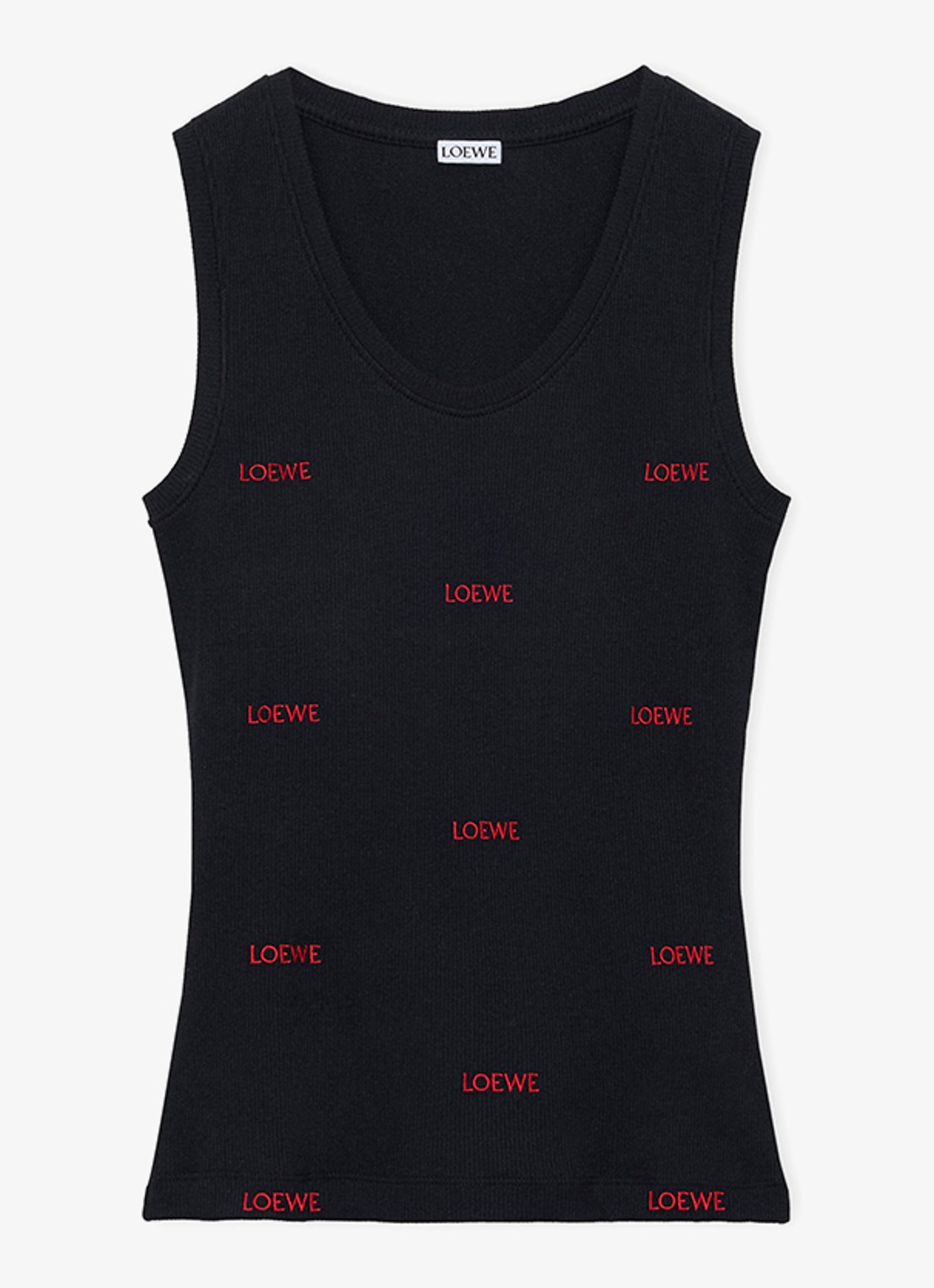 LOEWE Tanktop met logoprint - voorkant zwart