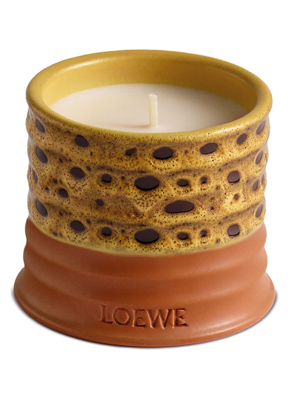 LOEWE Textured Candle - geurkaars 170 gram - voorkant goud