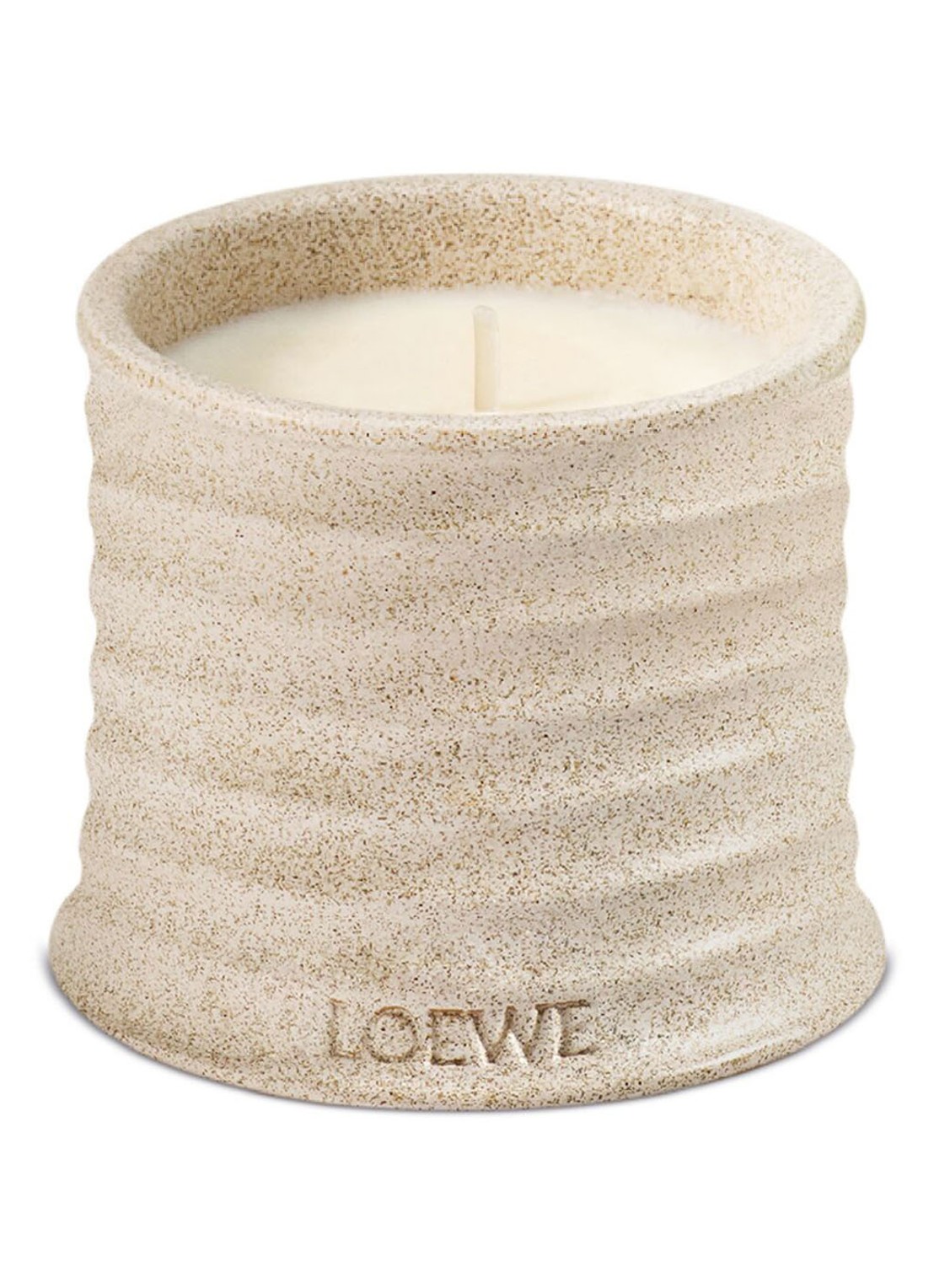 LOEWE Textured Candle - geurkaars 170 gram - voorkant beige
