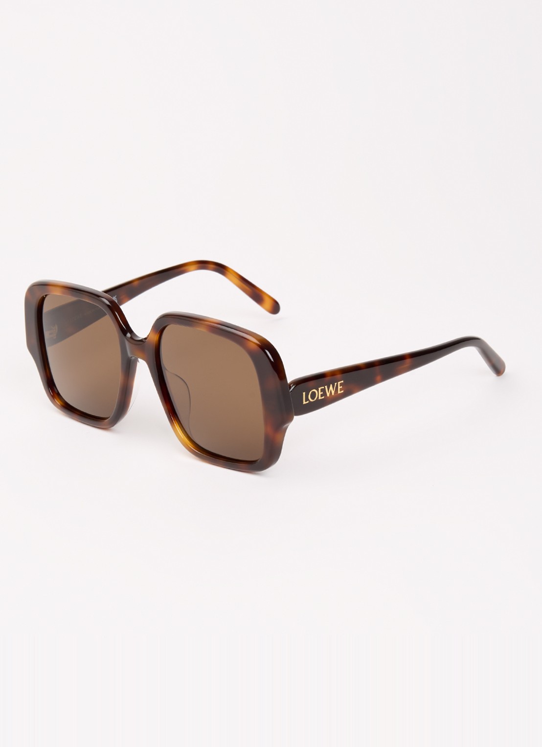 LOEWE Thin zonnebril LW40134U - voorkant bruin
