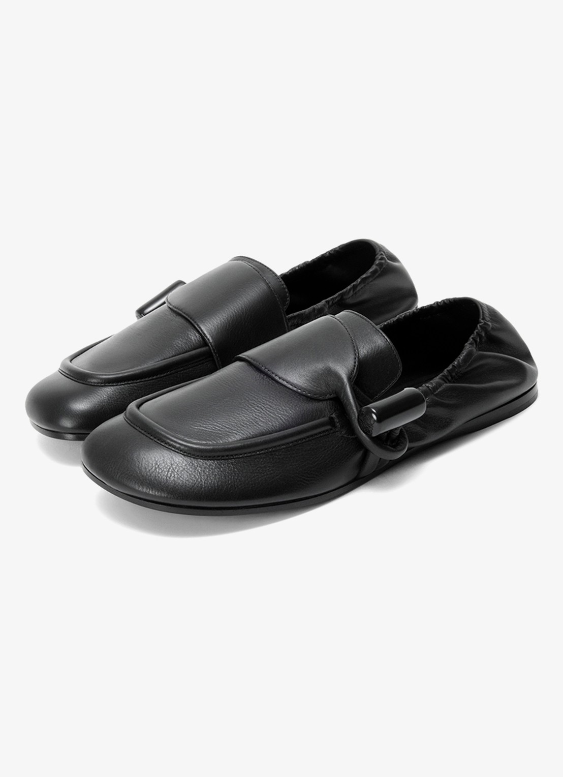 LOEWE Toggle loafer van kalfsleer - voorkant 2 zwart
