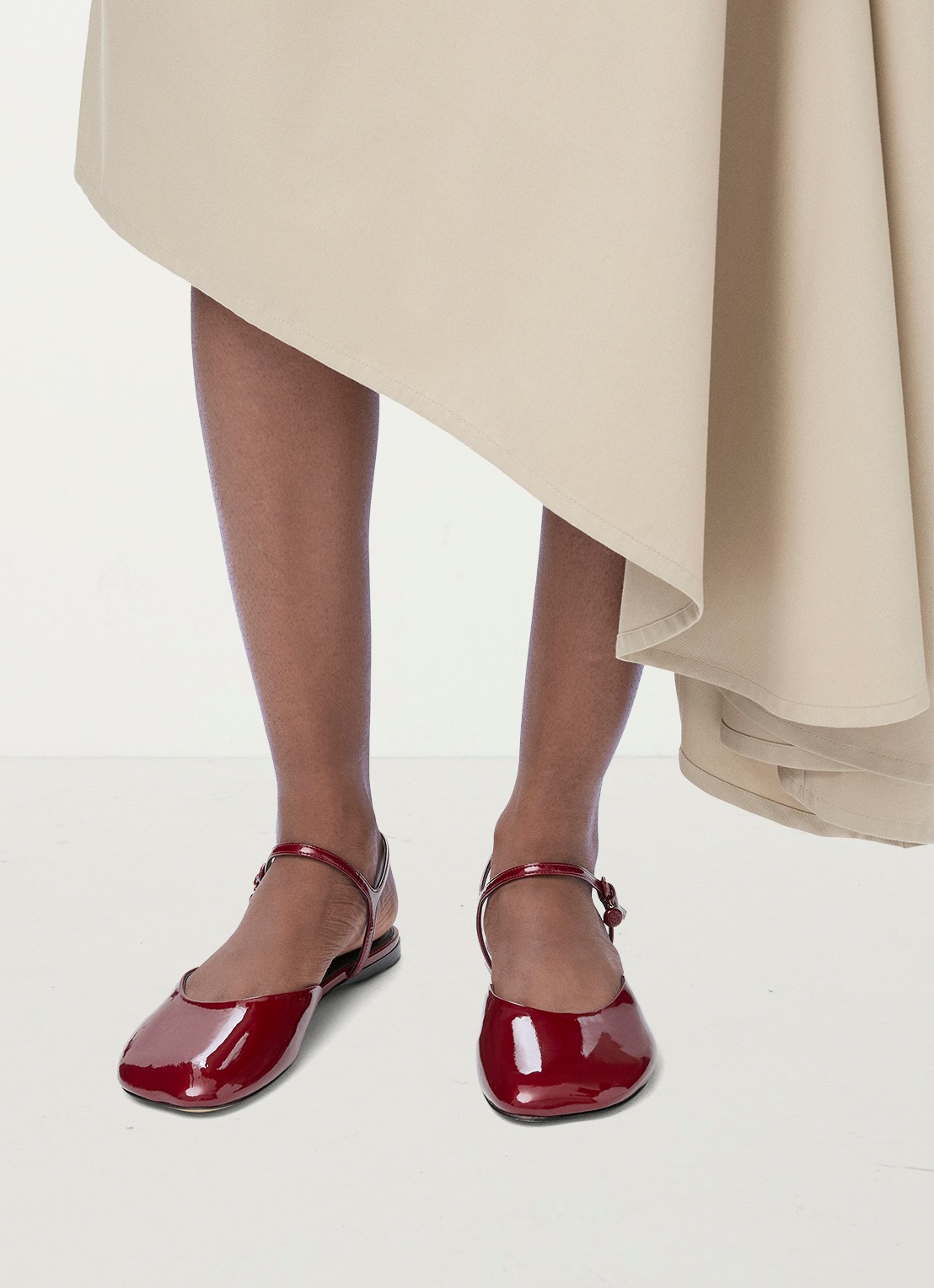 LOEWE Toy sandaal van lakleer - voorkant 3 donkerrood