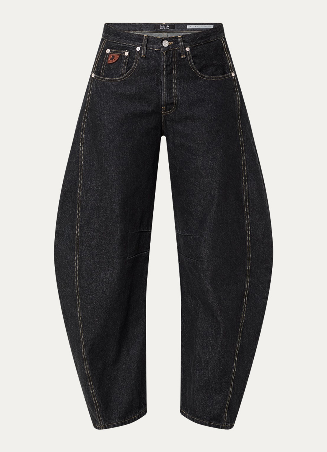 Lois Aliana high waist loose fit jeans met donkere wassing - voorkant 2 indigo