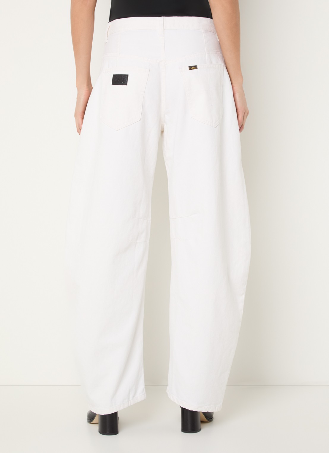 Lois Aliana high waist loose fit jeans met gekleurde wassing - achterkant gebroken wit