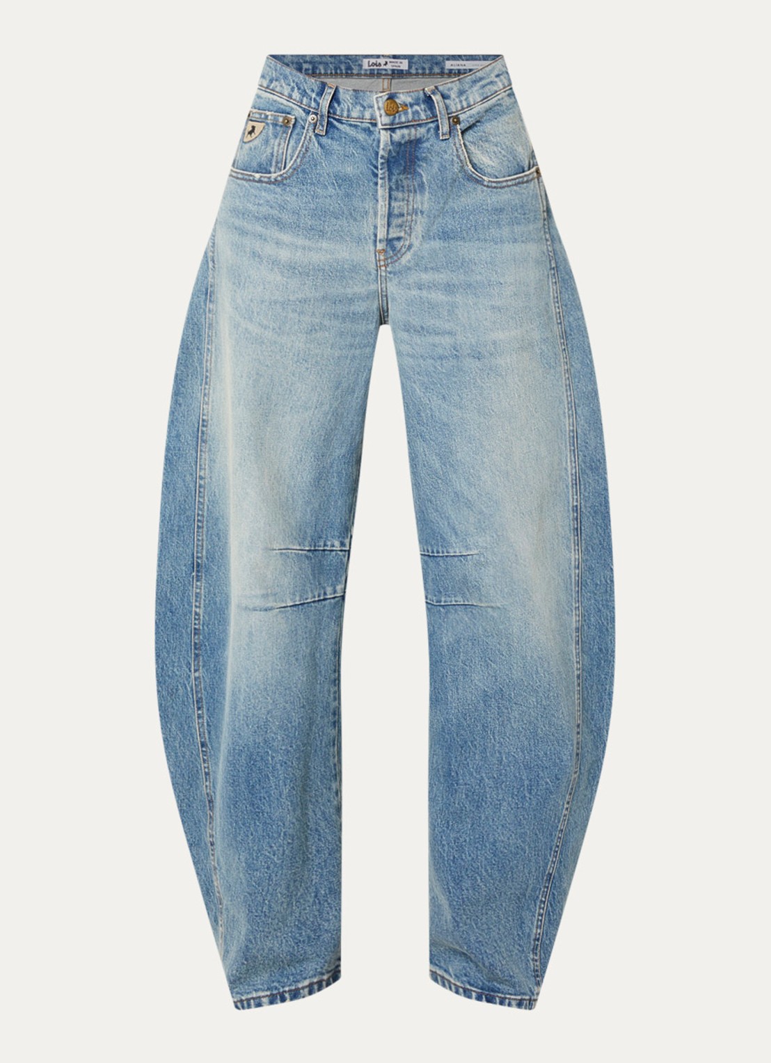 Lois Aliana high waist wide leg jeans met donkere wassing - voorkant 4 jeans