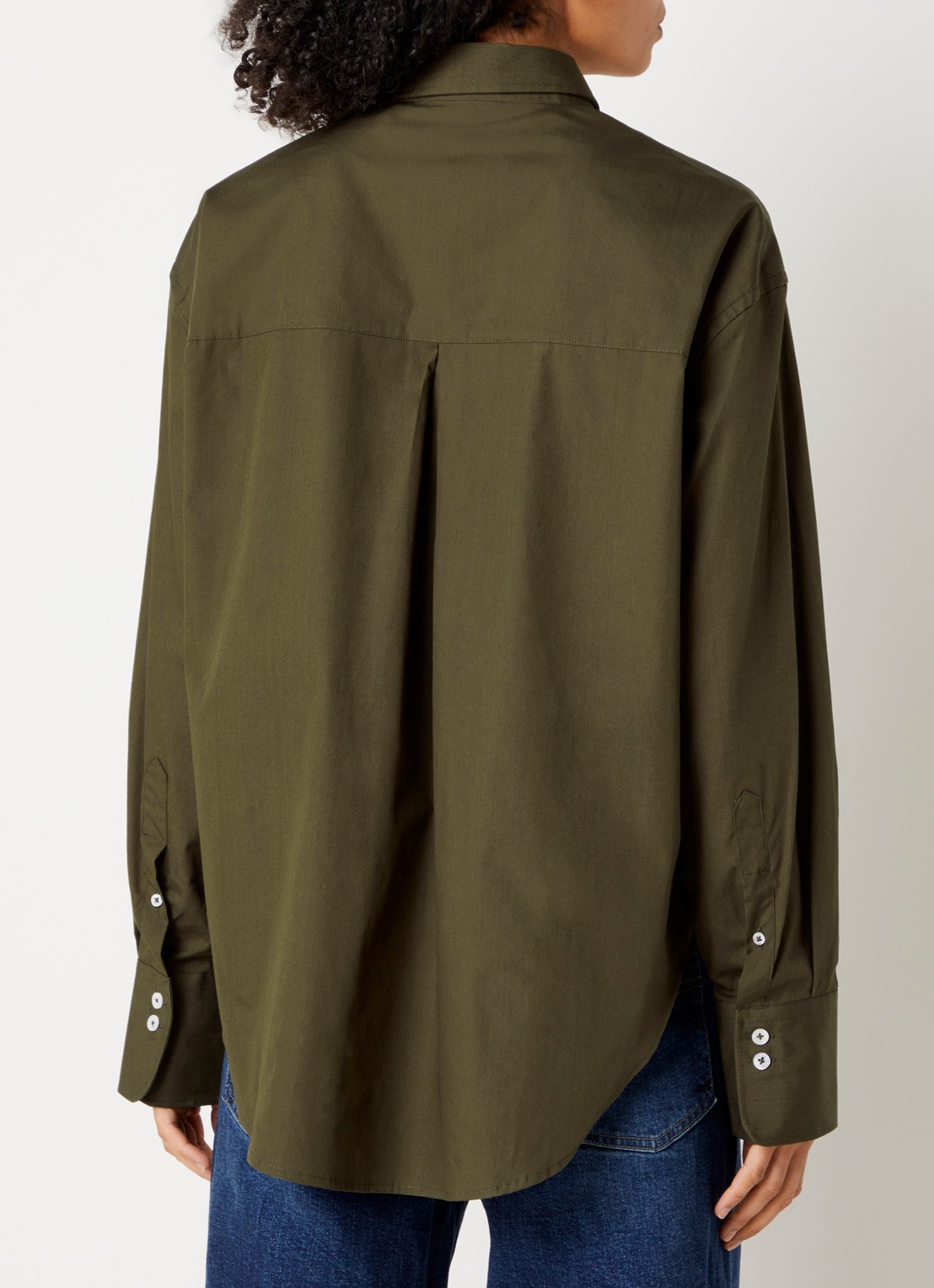 Lois Caryn blouse met logo - achterkant 2 bronsgroen