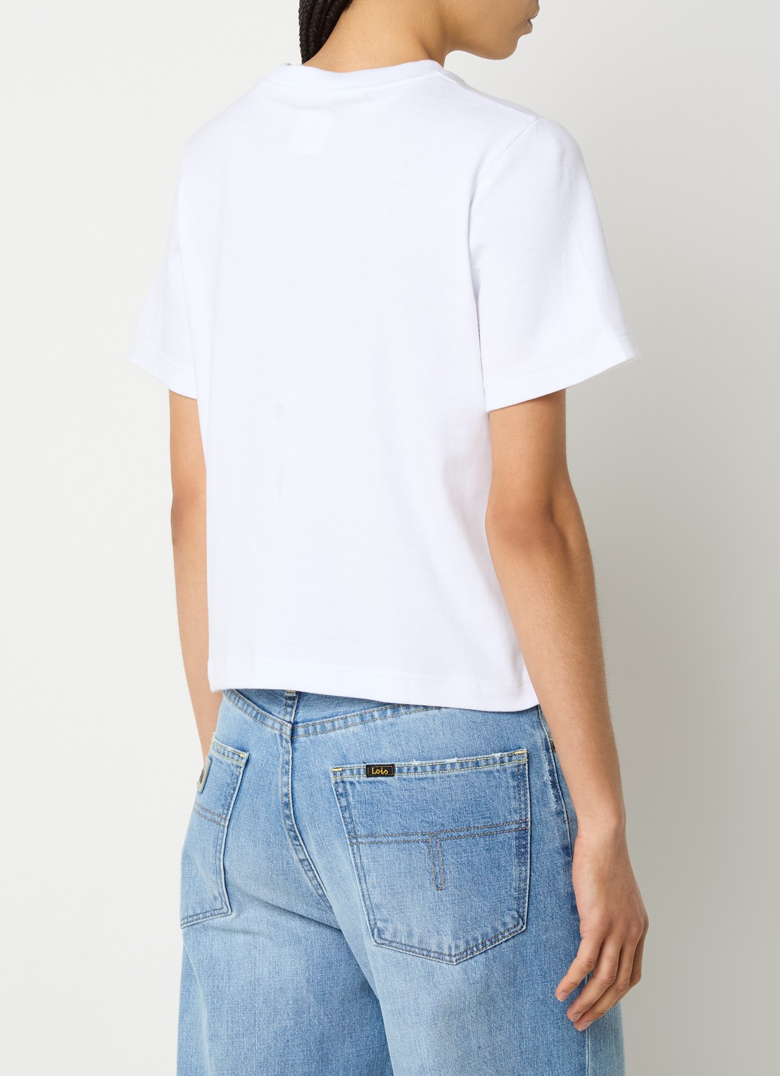 Lois Cherry T-shirt met logo - achterkant 2 wit