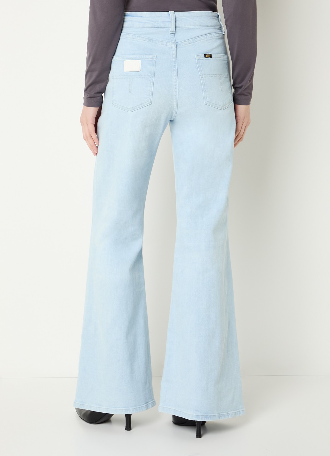 Lois High waist flared jeans met gekleurde wassing - achterkant 5 lichtblauw