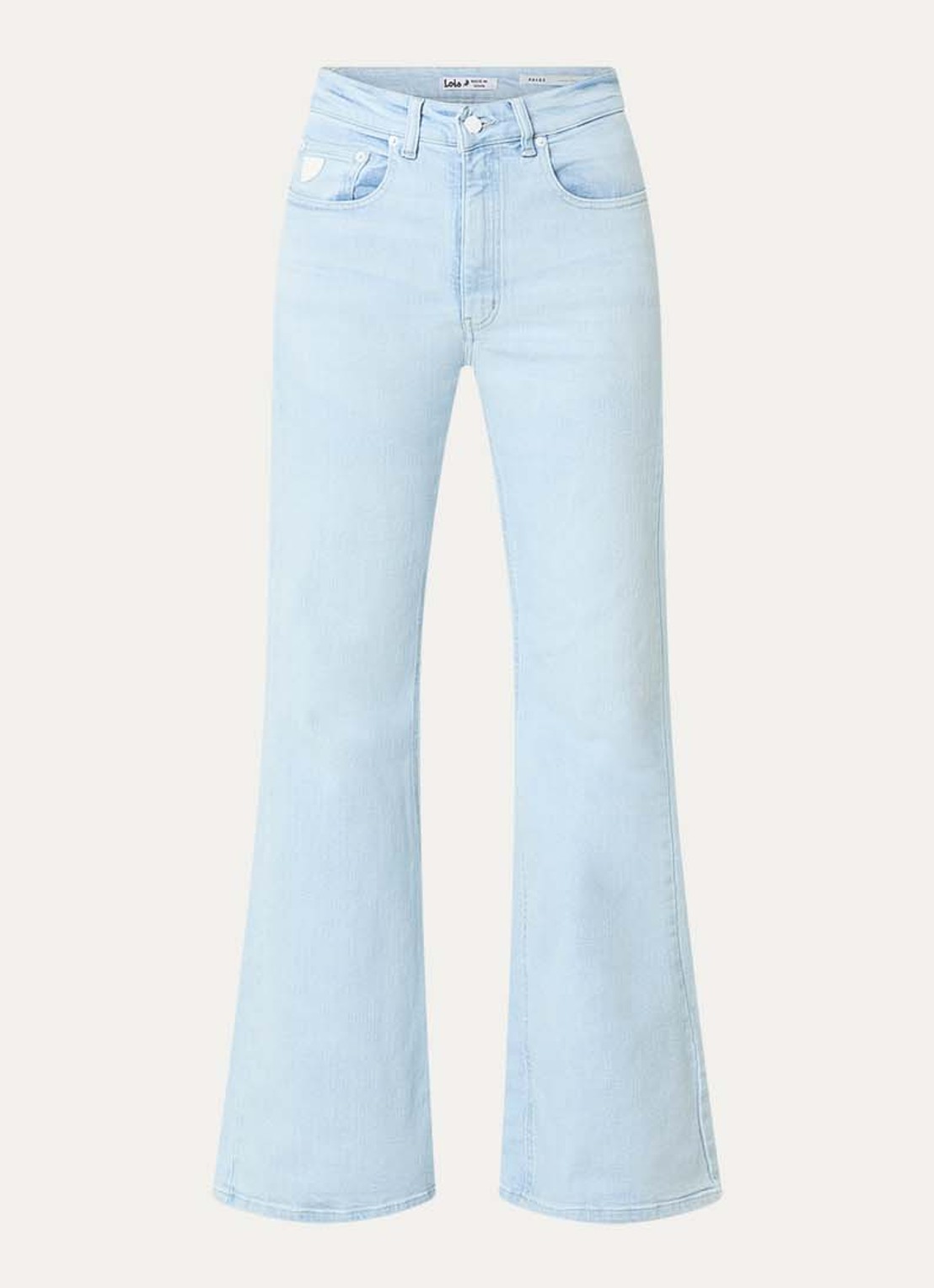 Lois High waist flared jeans met gekleurde wassing - voorkant 3 lichtblauw