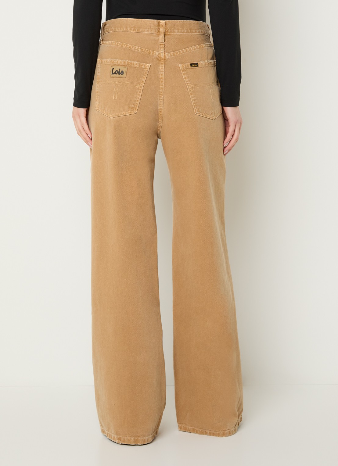 Lois High waist loose fit jeans met gekleurde wassing - achterkant 5 camel