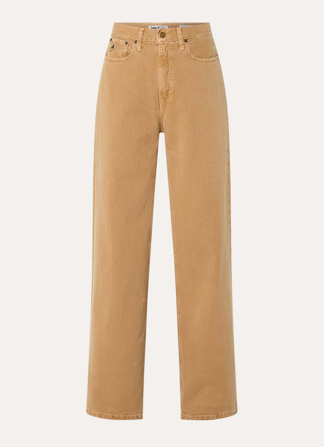 Lois High waist loose fit jeans met gekleurde wassing - voorkant 3 camel