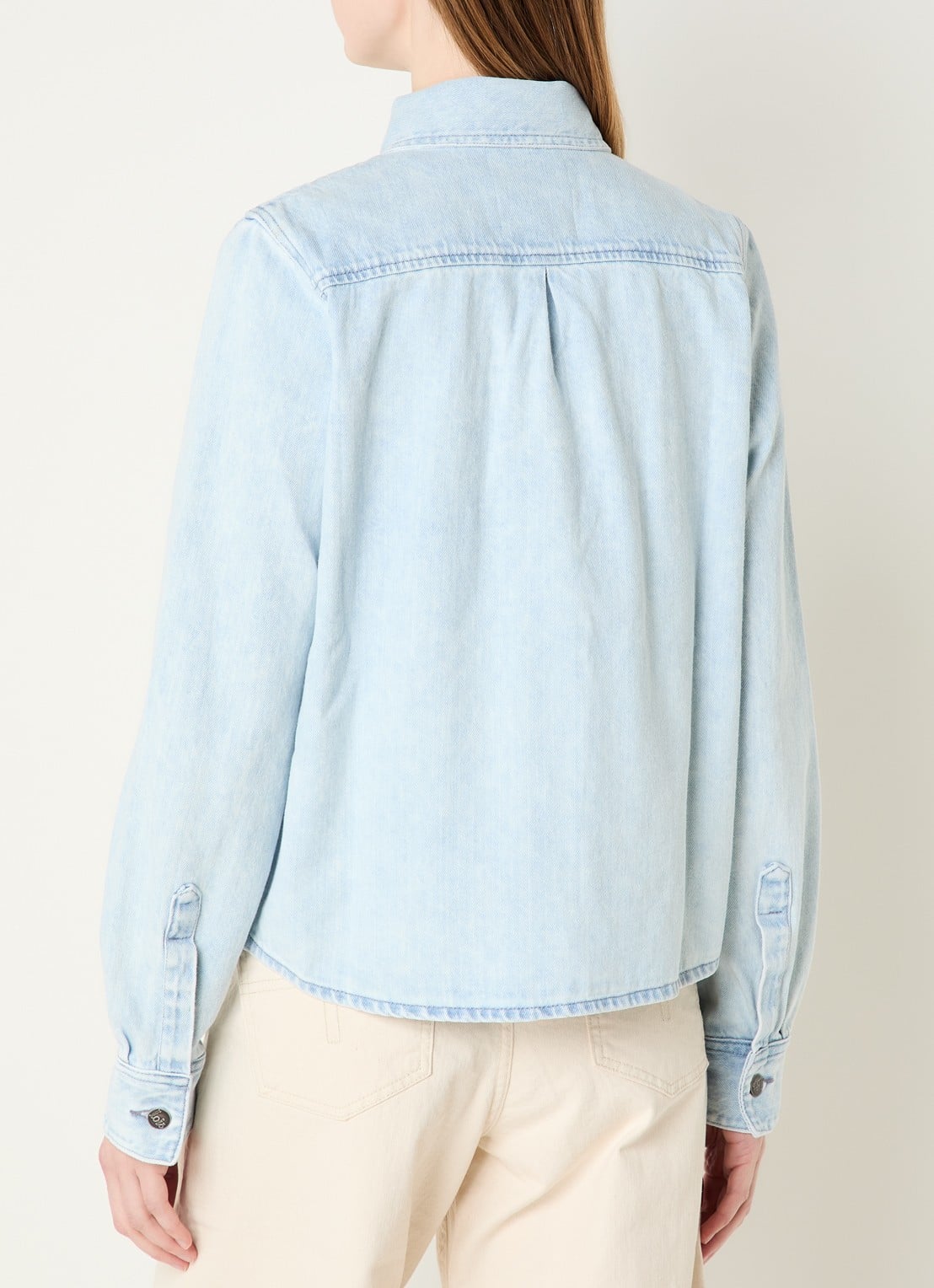 Lois Isa blouse van denim - achterkant 3 lichtblauw