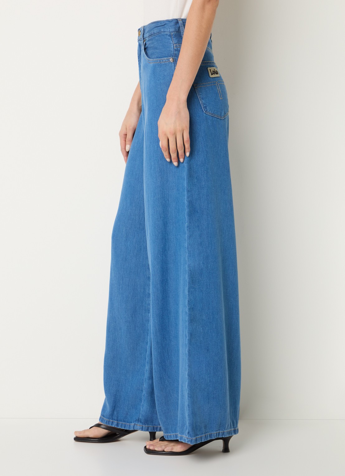 Lois Marlene high waist wide fit broek - detail 5 indigo