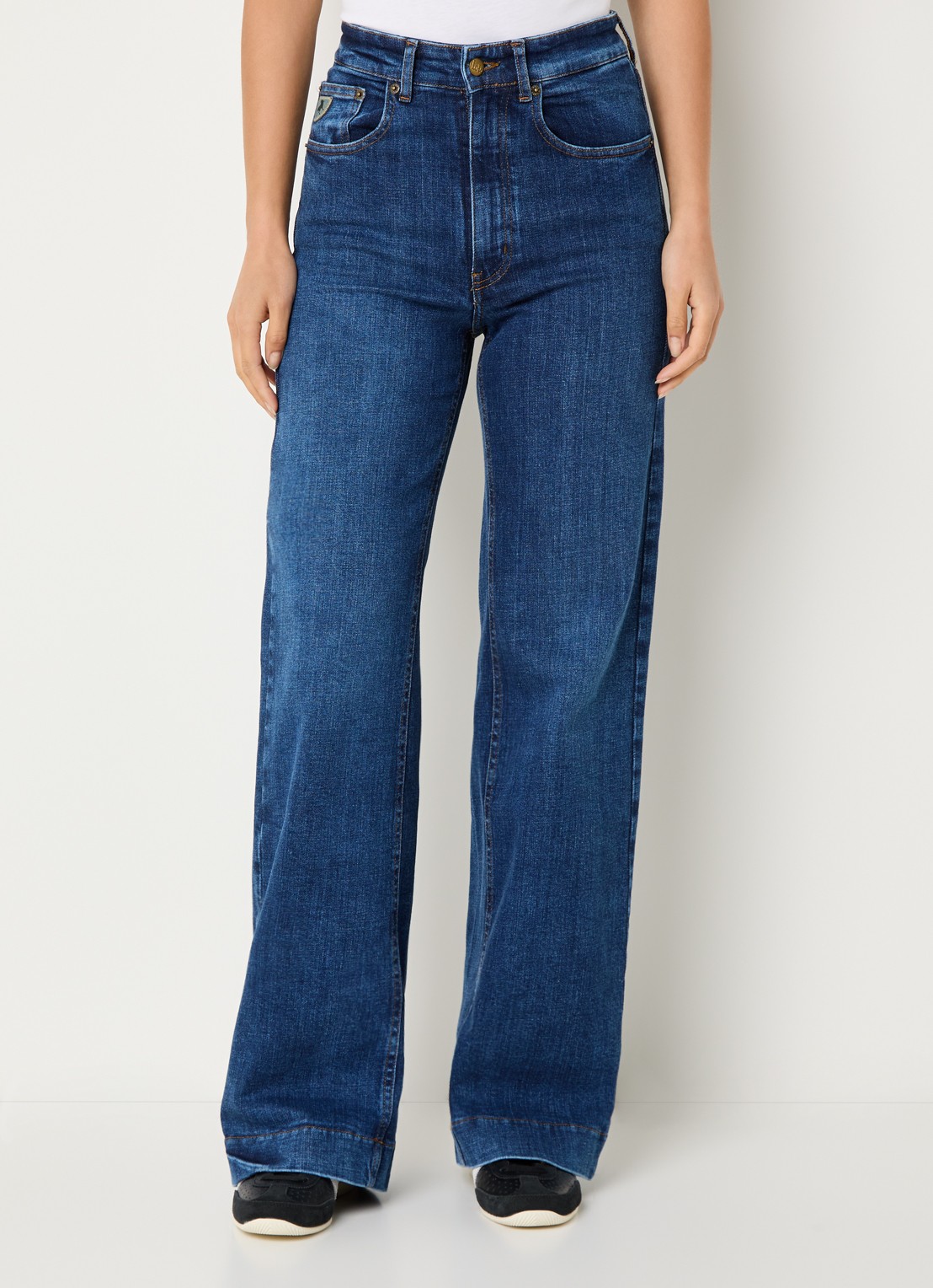 Lois Rosa high waist wide leg jeans met steekzakken - detail 3 indigo