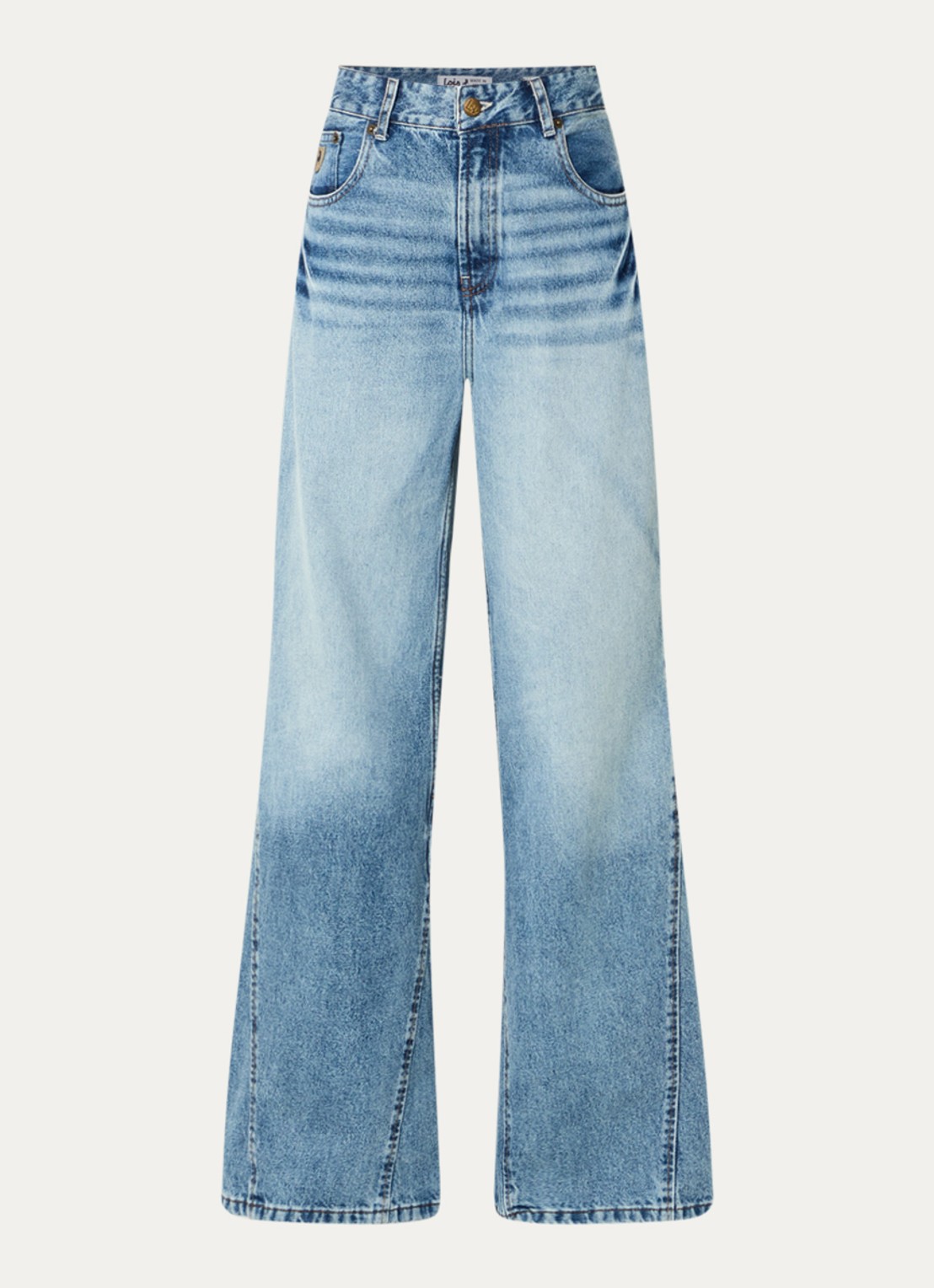 Lois Skater high waist flared fit jeans met steekzakken - voorkant 2 jeans