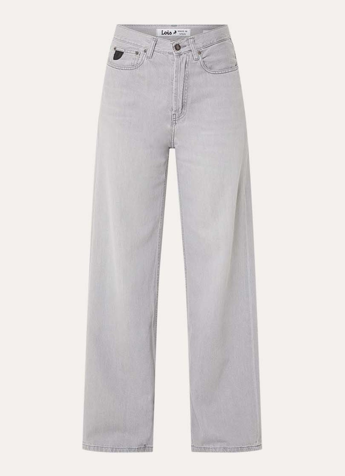 Lois Skater high waist loose fit jeans met gekleurde wassing - voorkant 4 grijs