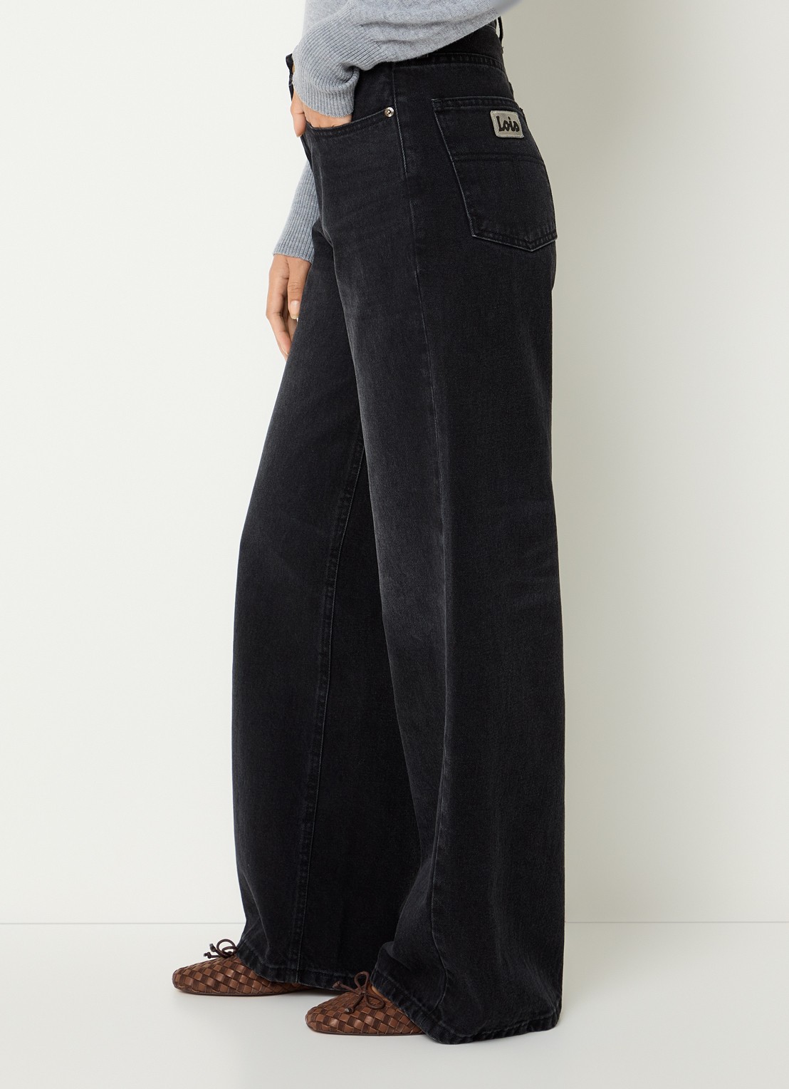 Lois Skater Loose-Z mid waist loose fit jeans met steekzakken - detail 5 zwart