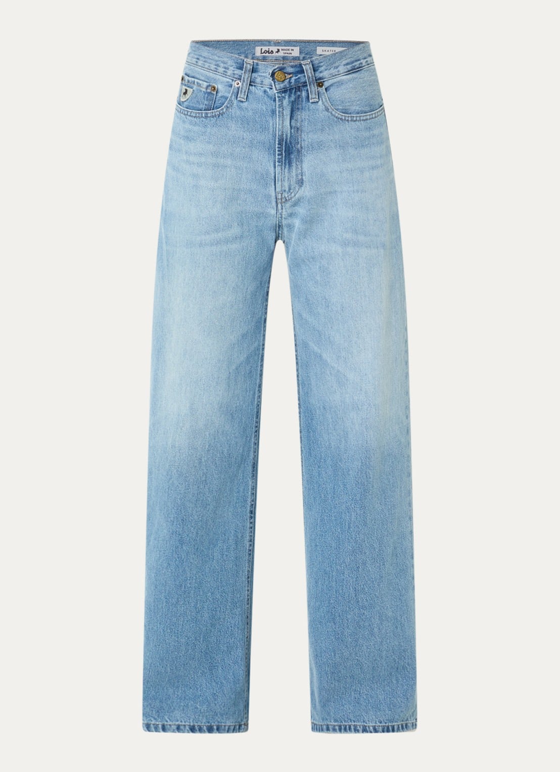 Lois Skater Loose-Z mid waist loose fit jeans met steekzakken - voorkant jeans