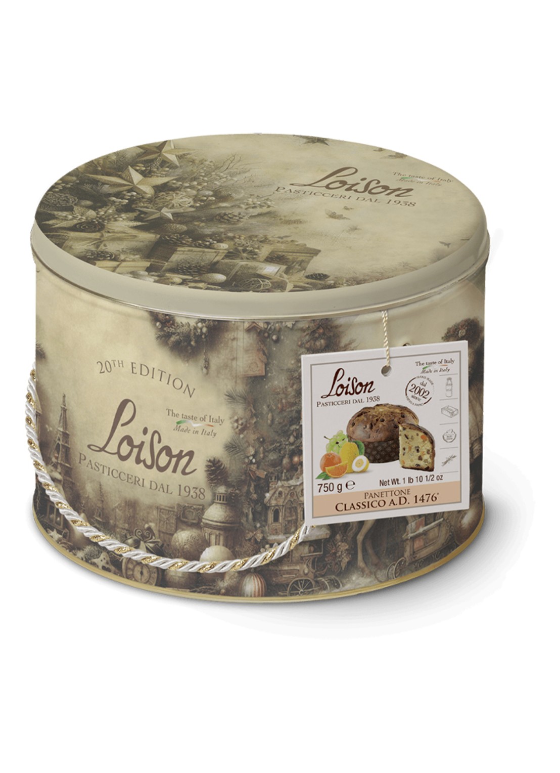 Loison Classic Panettone in bewaarblik 750 gram - voorkant undefined