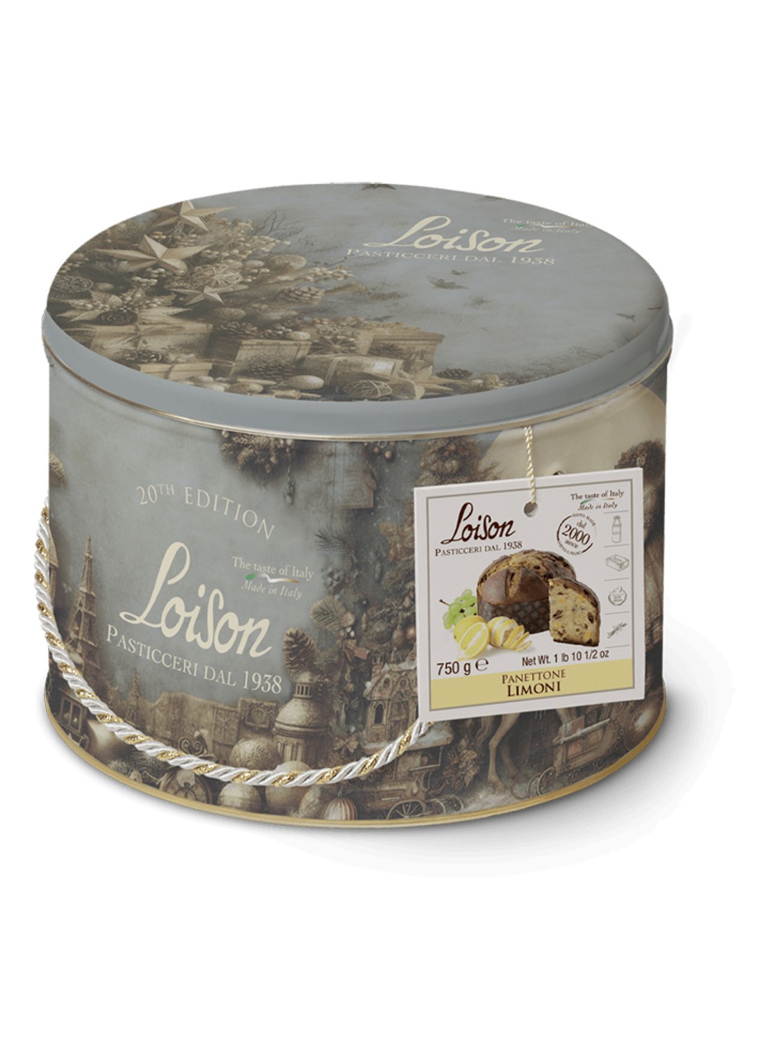 Loison Lemons panettone 750 gram - voorkant beige