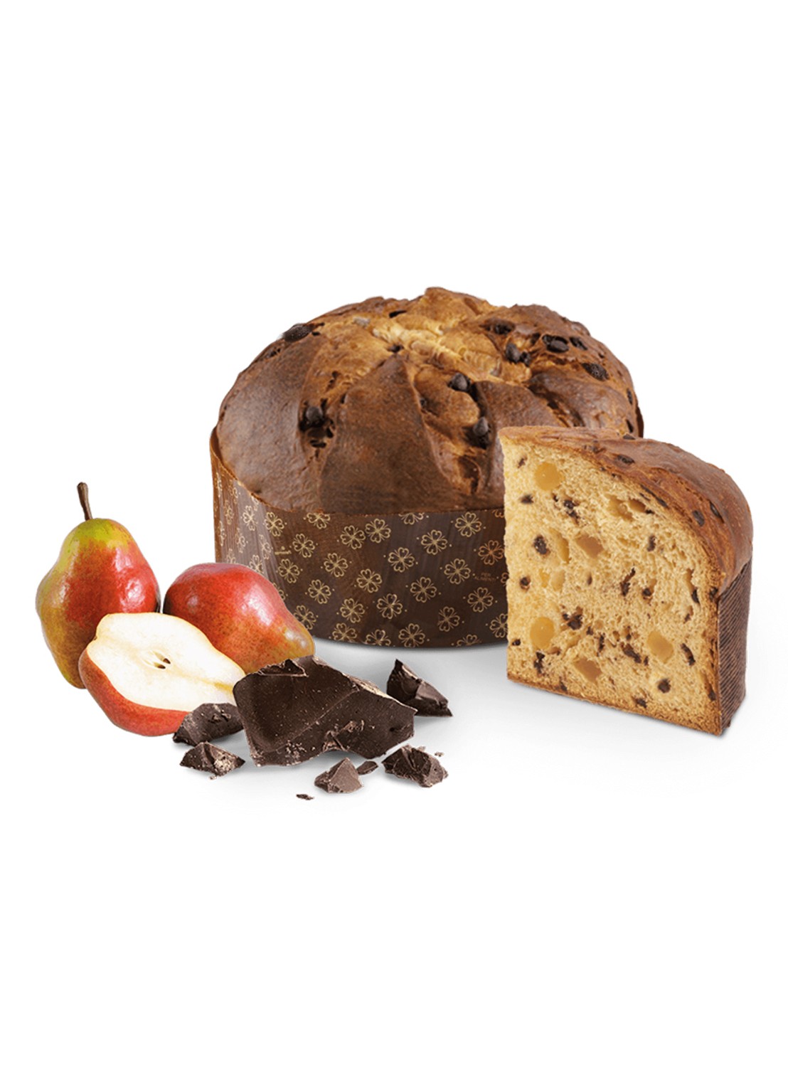 Loison Pear & Chocolate panettone 500 gram - voorkant 2 beige