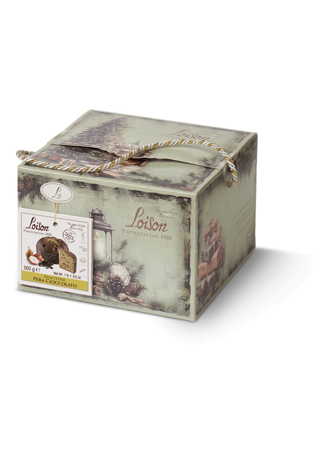 Loison Ricordo Pear & Chocolate panettone 500 gram - voorkant undefined