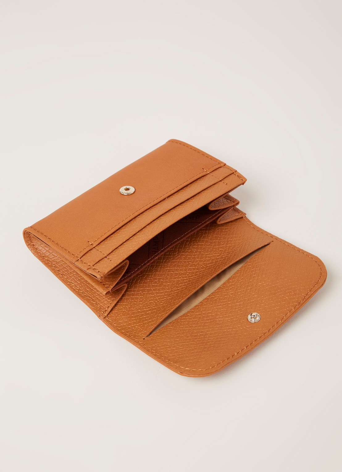 Longchamp Cavalcade portemonnee van leer - detail bruin