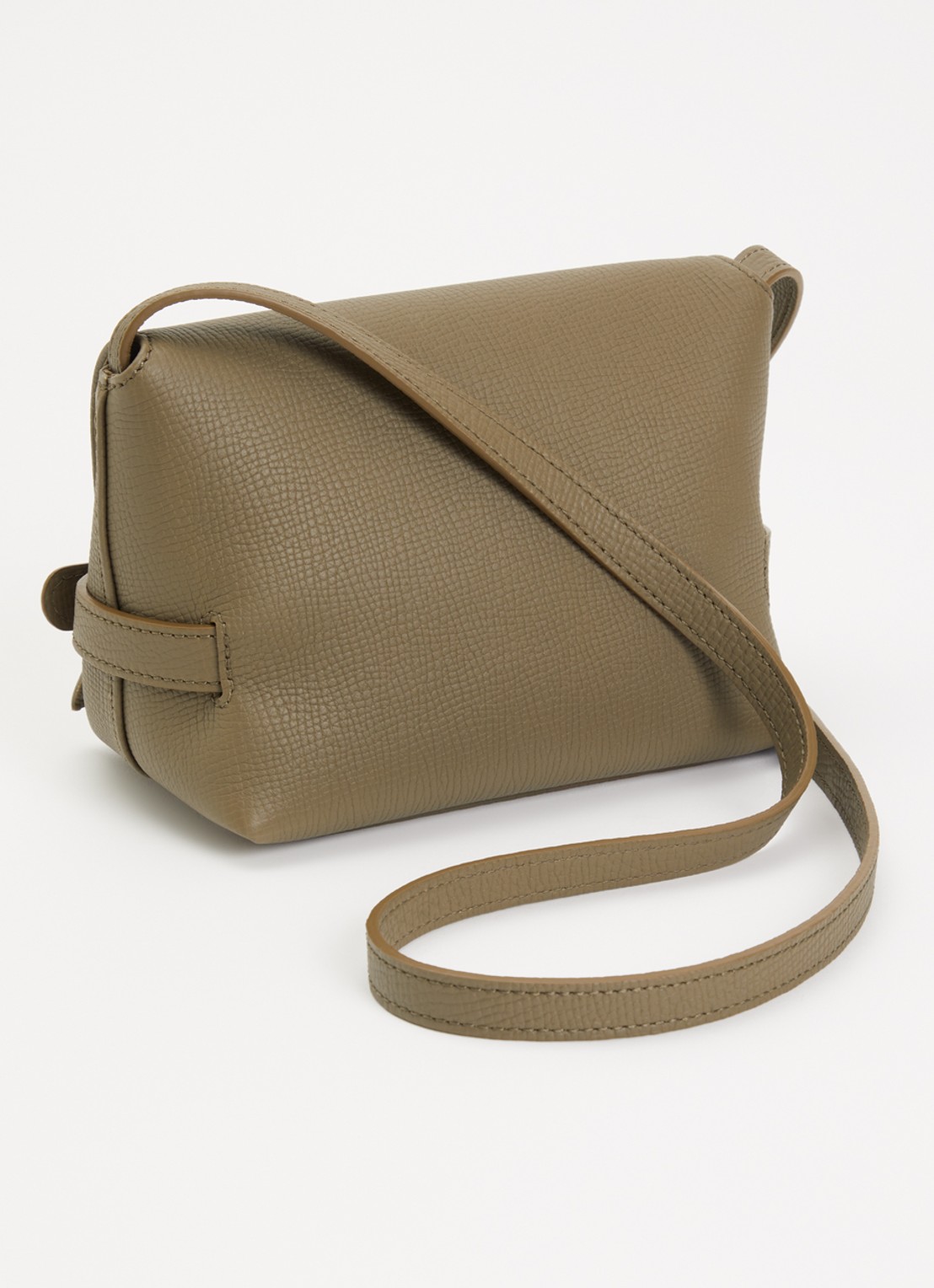 Longchamp Crossbody tas van leer  - achterkant 5 olijfgroen