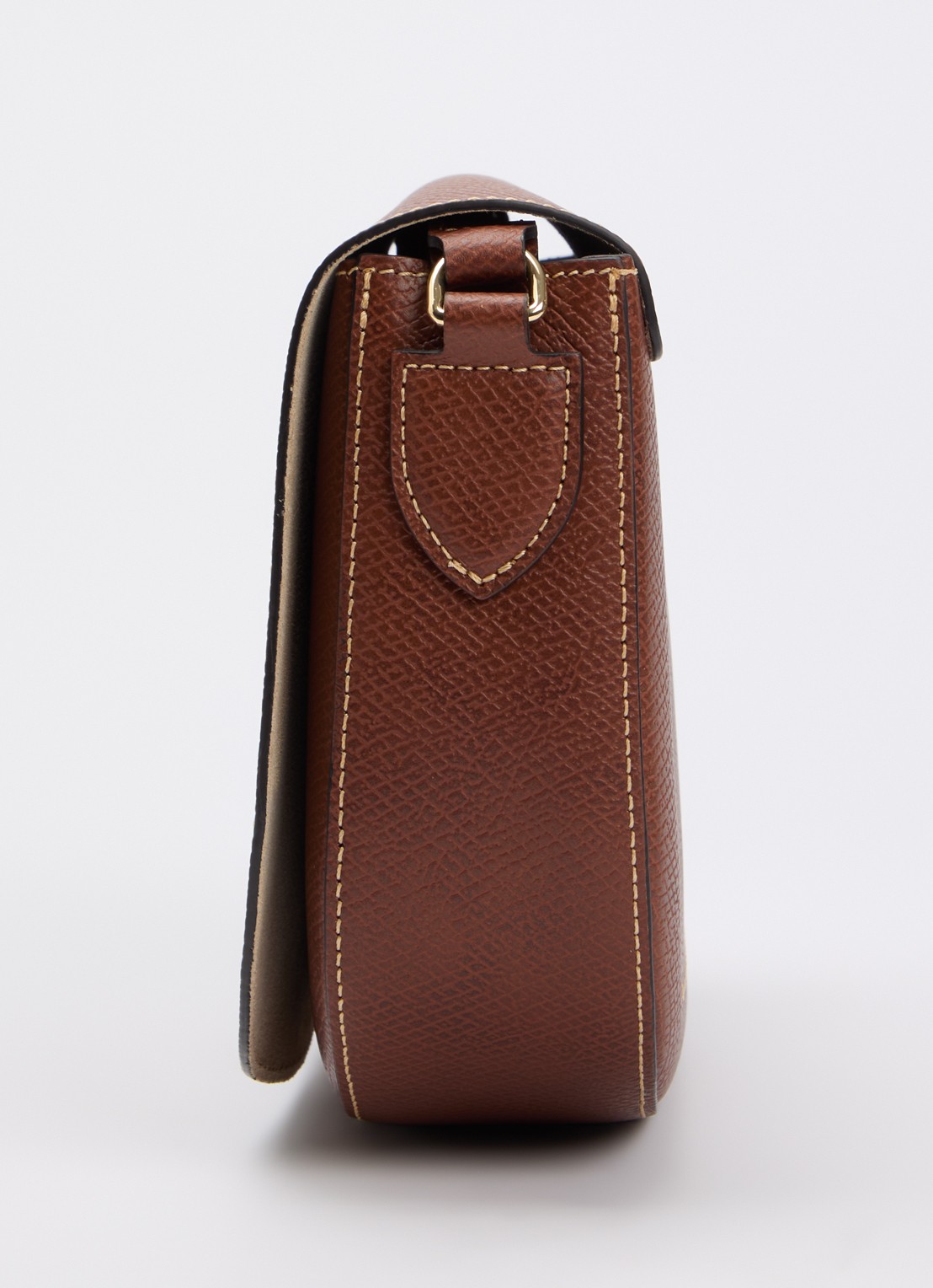 Longchamp Épure crossbodytas M van leer met verstelbare schouderriem  - detail 2 roestbruin