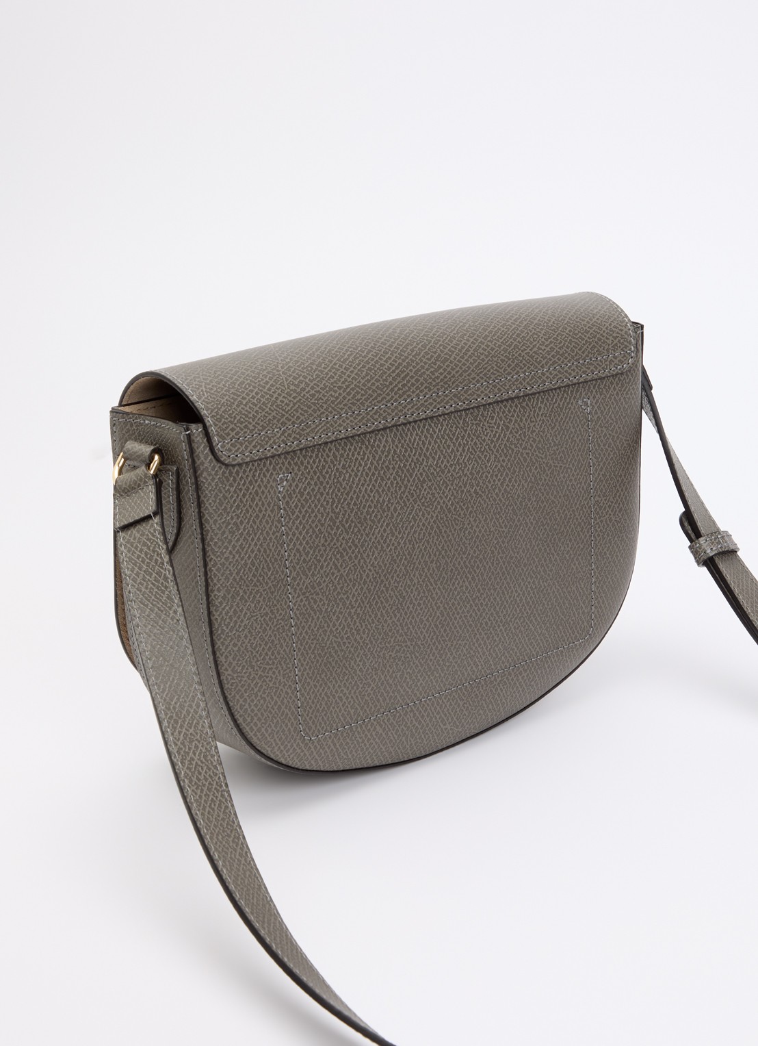 Longchamp Épure crossbodytas M van leer met verstelbare schouderriem  - achterkant 5 grijs