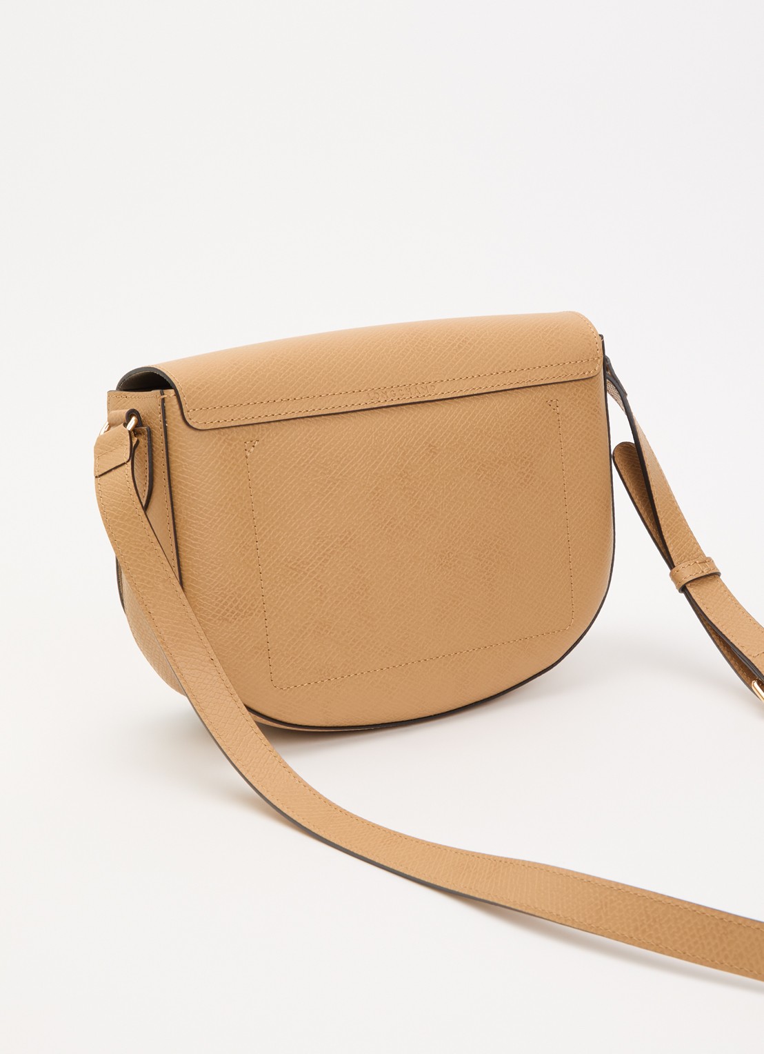 Longchamp Épure crossbodytas M van leer met verstelbare schouderriem  - achterkant 2 taupe