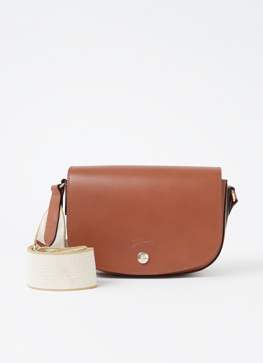 Longchamp Épure crossbodytas S van kalfsleer - voorkant 3 cognac