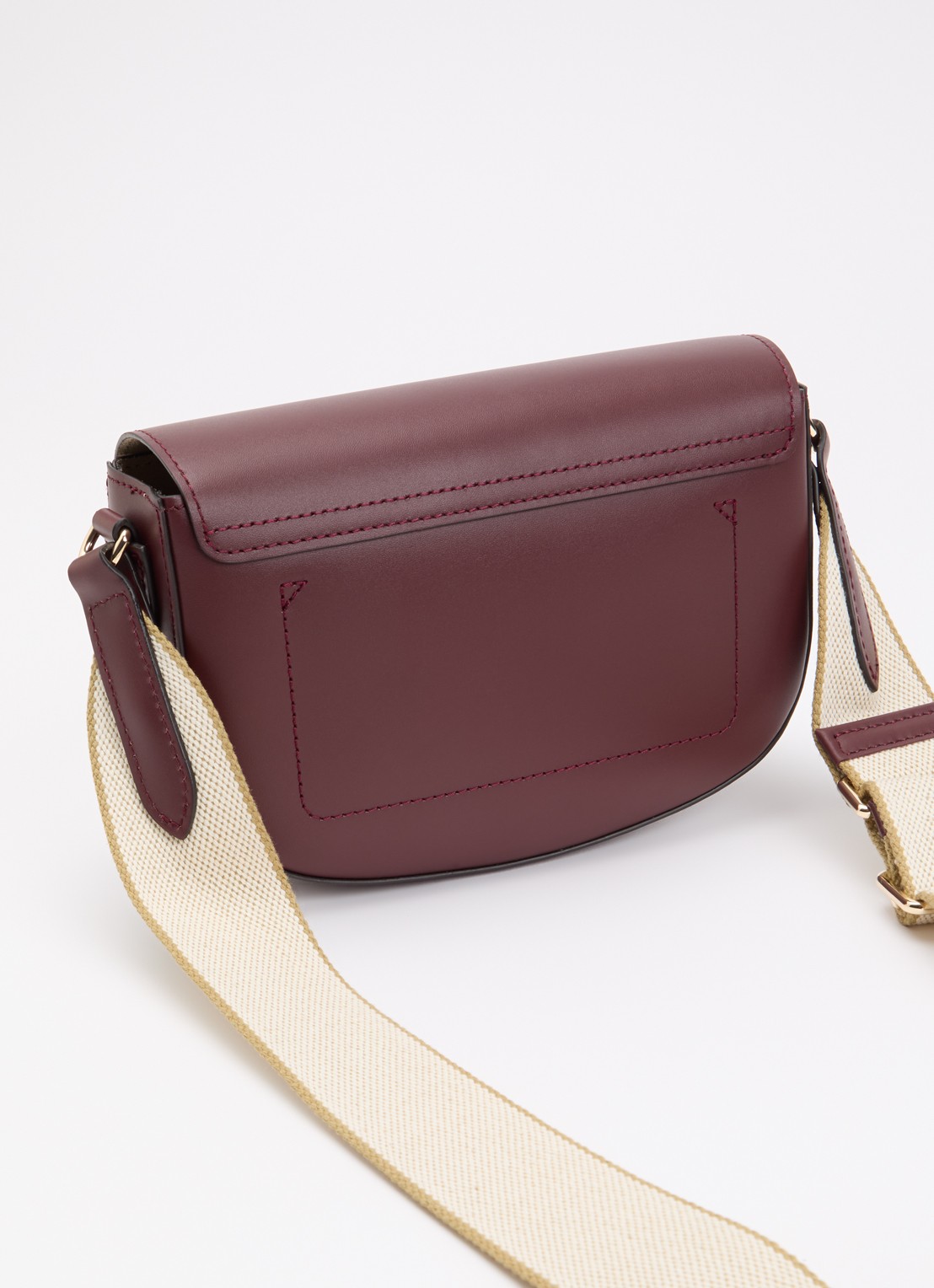 Longchamp Épure crossbodytas S van kalfsleer - achterkant bordeauxrood