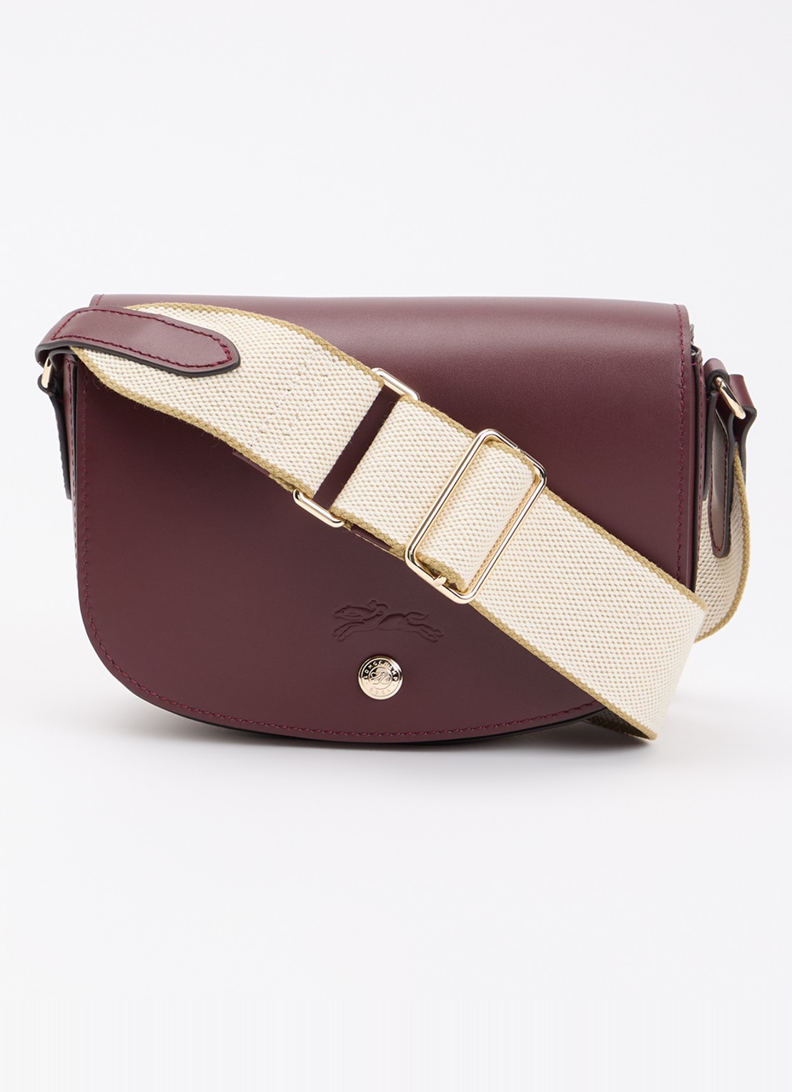 Longchamp Épure crossbodytas S van kalfsleer - voorkant 2 bordeauxrood