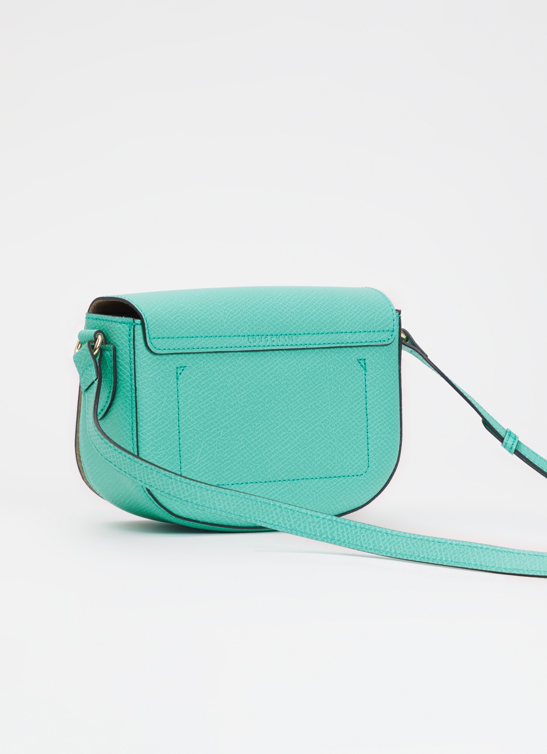 Longchamp Épure crossbodytas S van leer met verstelbare schouderriem - achterkant mint