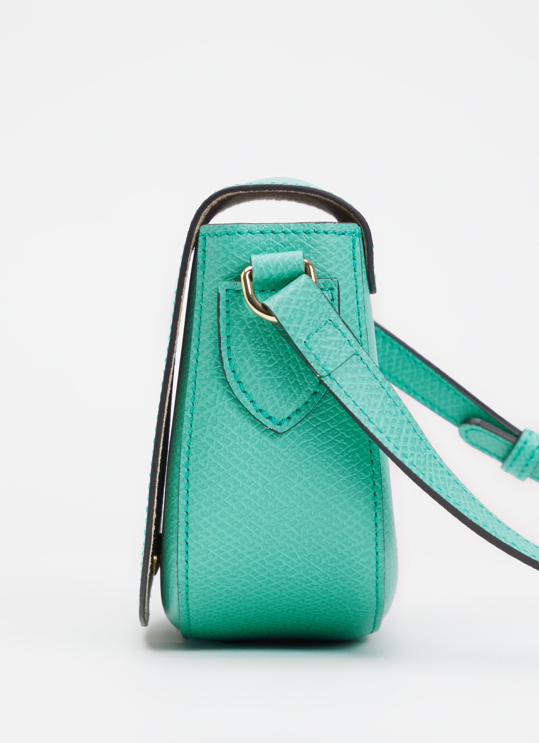 Longchamp Épure crossbodytas S van leer met verstelbare schouderriem - detail 3 mint