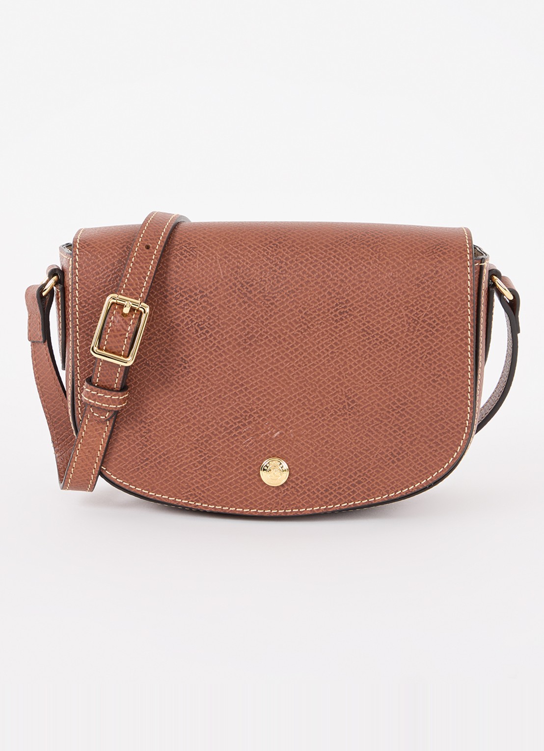 Longchamp Épure crossbodytas S van leer - voorkant 4 roodbruin
