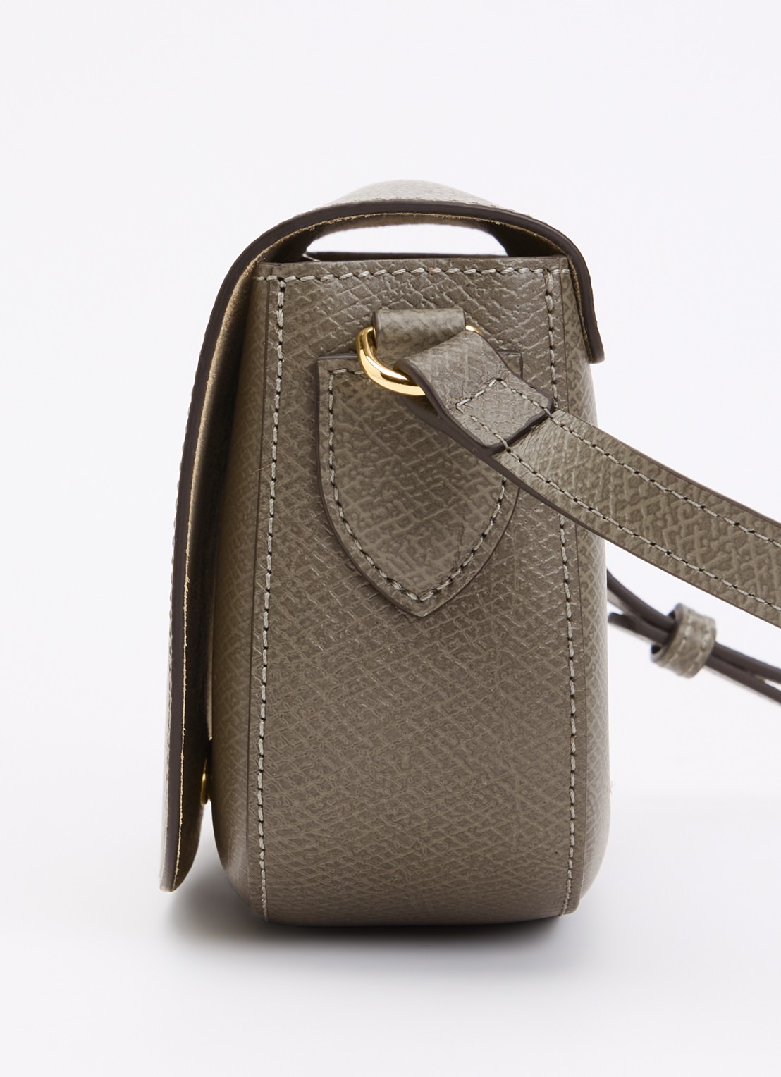 Longchamp Épure crossbodytas S van leer - detail 3 olijfgroen