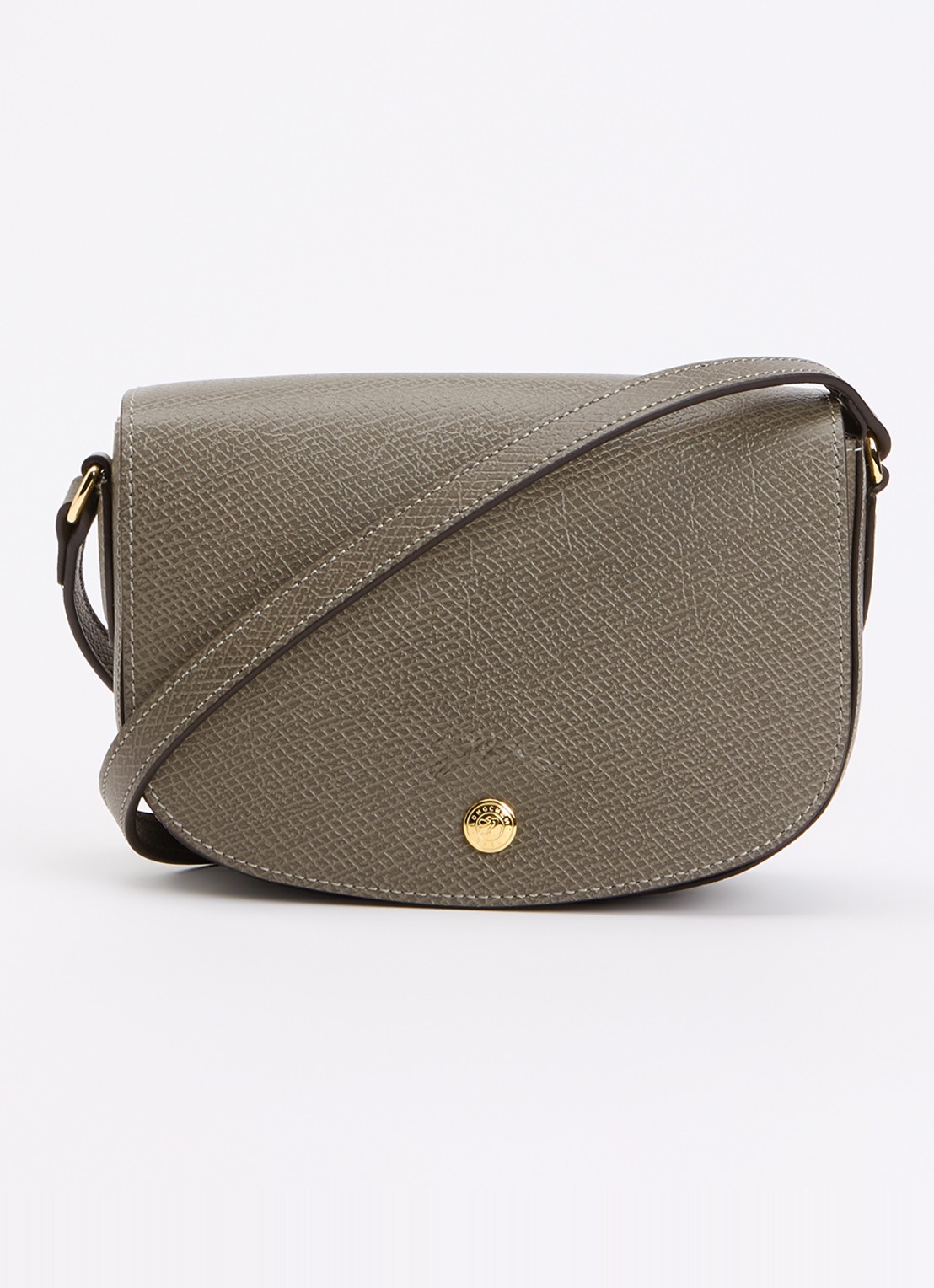 Longchamp Épure crossbodytas S van leer - voorkant 5 olijfgroen