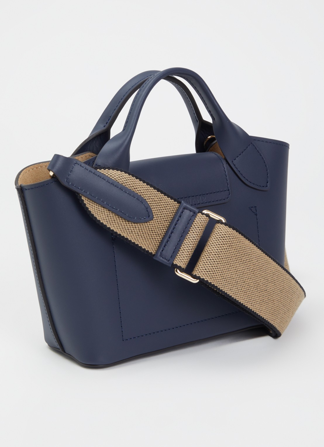 Longchamp Épure crossbodytas XS van kalfsleer met afneembare schouderriem - achterkant 4 donkerblauw
