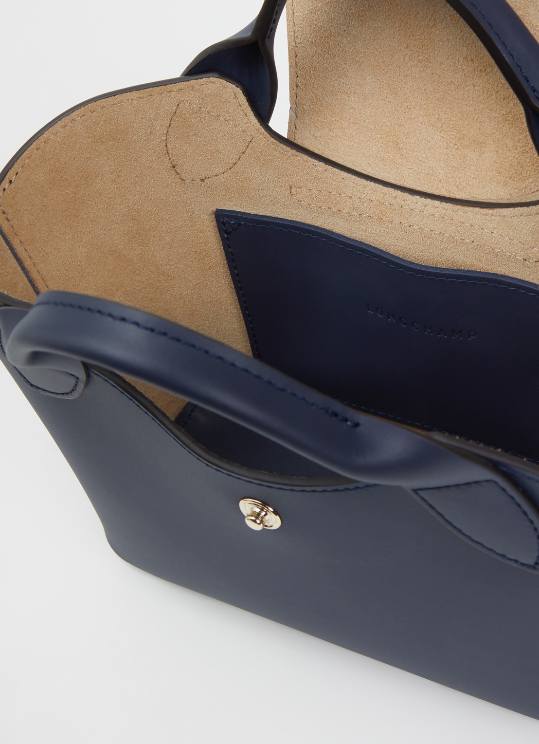 Longchamp Épure crossbodytas XS van kalfsleer met afneembare schouderriem - detail 5 donkerblauw