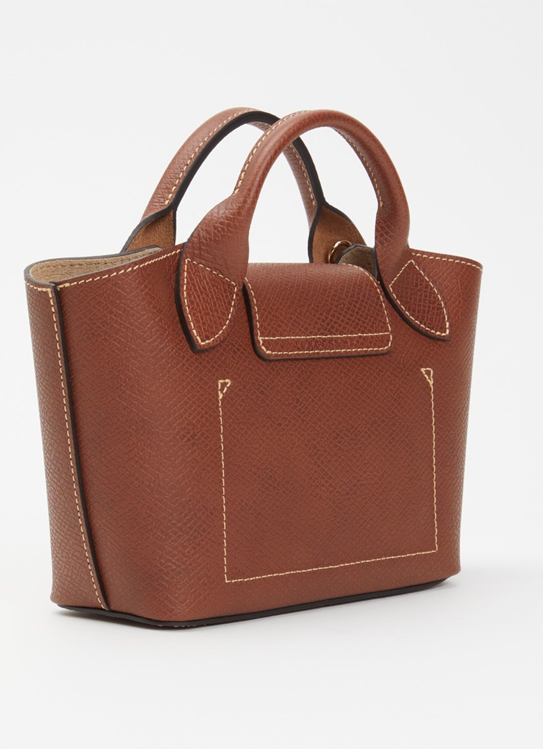 Longchamp Épure crossbodytas XS van leer met afneembare schouderriem - achterkant 4 roodbruin
