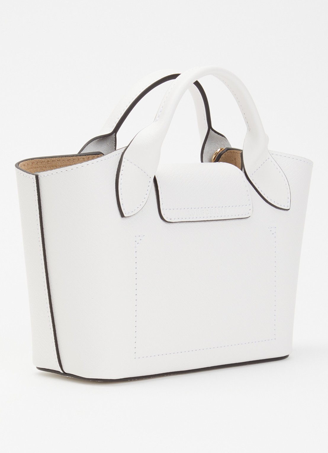 Longchamp Épure crossbodytas XS van leer met afneembare schouderriem - achterkant 4 wit