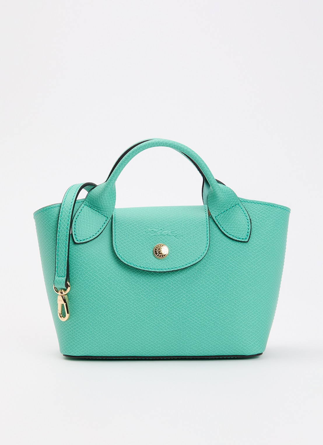 Longchamp Épure crossbodytas XS van leer met afneembare schouderriem - voorkant 2 mint