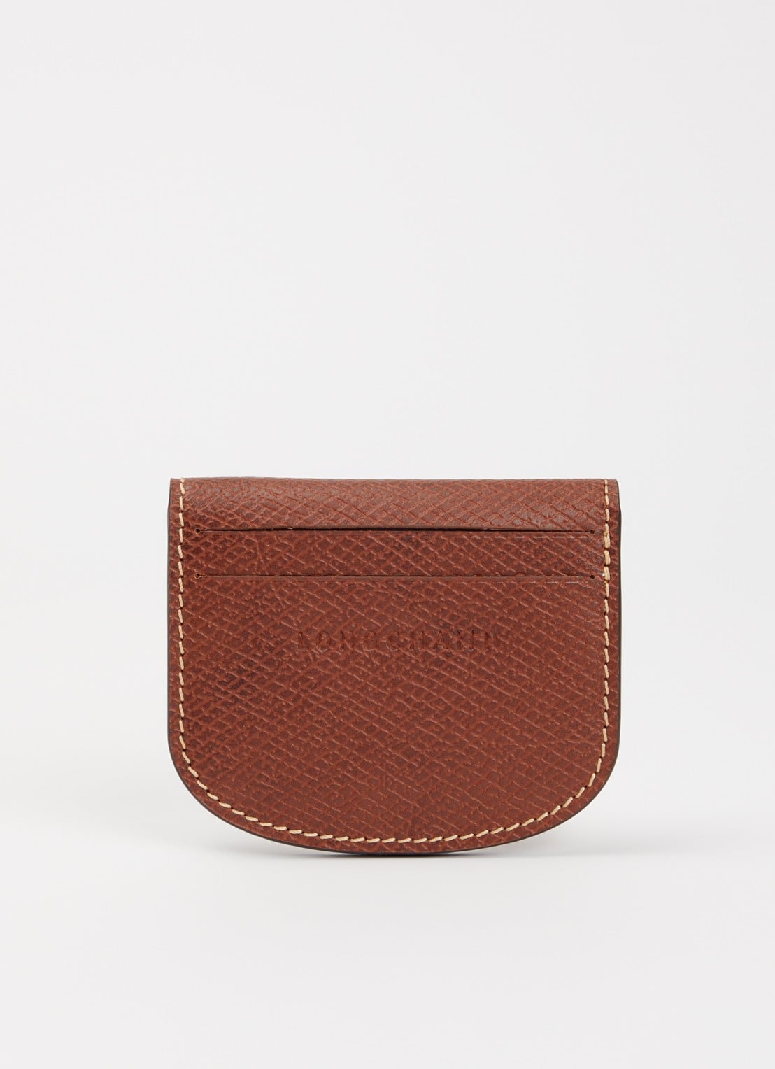 Longchamp Épure kaarthouder van leer - achterkant bruin