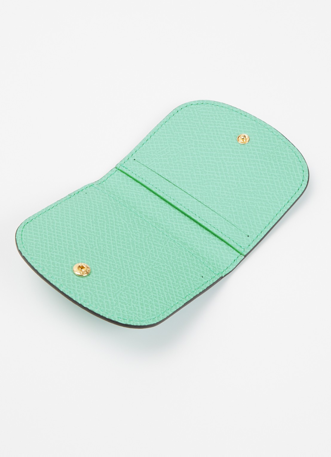 Longchamp Épure kaarthouder van leer - voorkant 2 mint