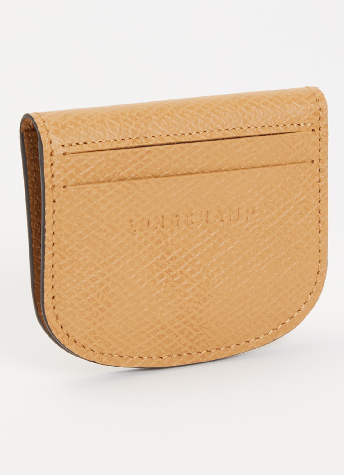 Longchamp Épure kaarthouder van leer - achterkant camel