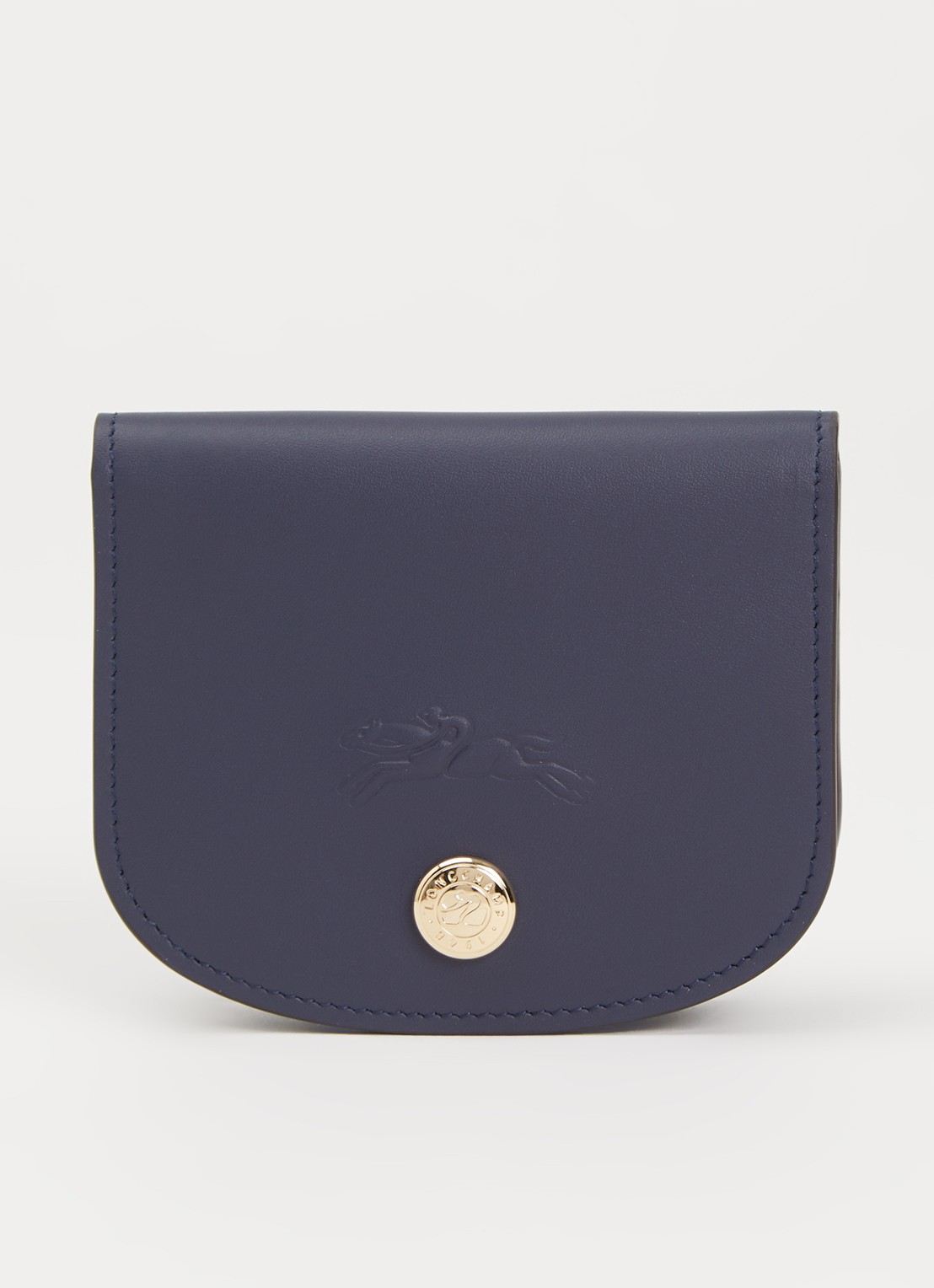 Longchamp Épure pasjeshouder van leer - voorkant donkerblauw