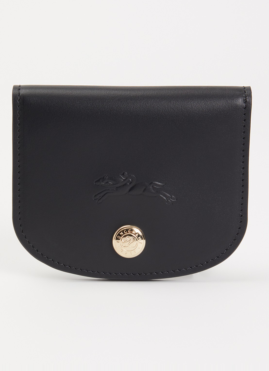 Longchamp Épure pasjeshouder van leer - voorkant 3 zwart