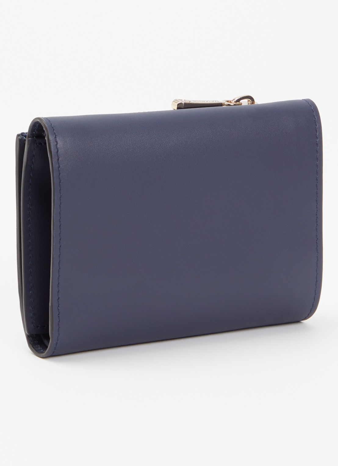 Longchamp Épure portemonnee van leer - achterkant donkerblauw